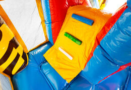 Zamów teraz Dmuchany dmuchany zamek ze zjeżdżalnią i dachem w motywie amazon safari dla dzieci