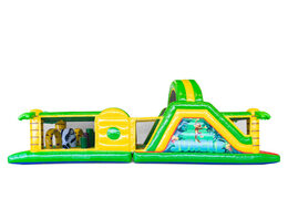 Zamów 13-metrowy dmuchany zamek z motywem Dżungla dla dzieci. Kup nadmuchiwane tory przeszkód online już teraz w JB Dmuchańce Polska
