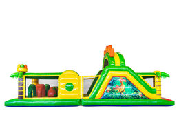 Zamów 13-metrowy dmuchany zamek z motywem Dino dla dzieci. Kup nadmuchiwane tory przeszkód online już teraz w JB Dmuchańce Polska