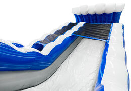 Sprzedam dmuchaną zjeżdżalnię z kąpielą w kolorze niebieskim, białym, srebrnym