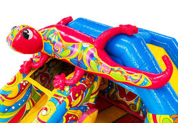 Duża różowa salamandra na dmuchanym zamku Slidecombo do sprzedaży w JB