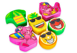 Zestaw Softplay w temacie Flamingo Hawaii z obrazami zwierząt