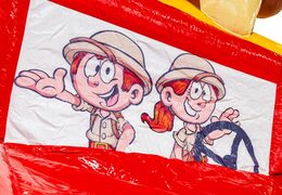 Zamów dmuchany zamek w temacie Safari Gorilla z ilustracją online