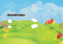 Zawartość zestawu do zabawy Softplay w tematyce słodyczy do kupienia w JB