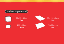 Zawartość zestawu do zabawy Softplay w tematyce kolejki górskiej do kupienia w JB