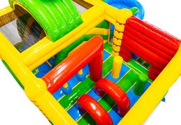 Wnętrze zamku dmuchanego z łukami, kolumnami i poduszkami powietrznymi na sprzedaż w JB