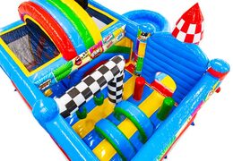 Wnętrze zamku dmuchanego z łukami, kolumnami i poduszkami powietrznymi na sprzedaż w JB