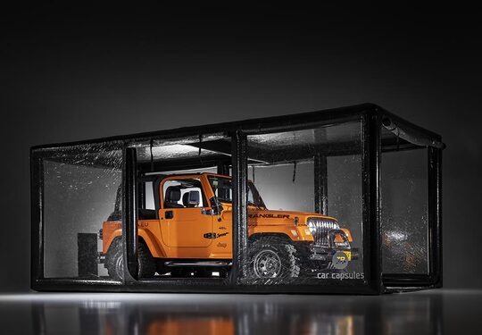 Nadmuchiwana kapsuła samochodowa do przechowywania pojazdów