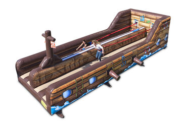 Do kupienia dmuchany tor do zabawy bungee z motywem pirackim i opcją biegów dla dzieci i dorosłych Zamów online odporne dmuchane atrakcje dla dzieci do zabaw na świeżym powietrzu tylko w JB Dmuchance 