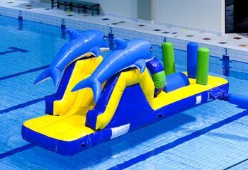 Kup nadmuchiwaną zjeżdżalnię dla delfinów z zabawnymi przedmiotami dla małych i dużych. Zamów nadmuchiwane atrakcje wodne już teraz online w JB Dmuchańce Polska