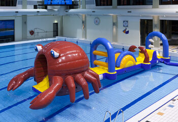 Spektakularny bieg z przeszkodami w motywie kraba z trudnymi przeszkodami dla młodych i starszych. Kup nadmuchiwane gry w bilard już teraz online na JB Dmuchańce Polska