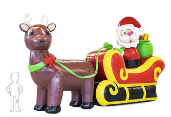 Do kupienia 9 metrowe dmuchane sanie z reniferem i dmuchanym mikołajem w klimacie świątecznym. Zamów wyjątkowe personalizowane atrakcje świąteczne od producenta JB Dmuchance 
