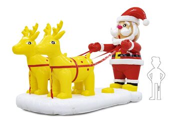 Na sprzedaż dmuchane sanie z reniferami i mikołajem dekoracja w motywie świątecznym. Zamów online sprawdzone dmuchańce na Boże Narodzenie od producenta JB Dmuchance