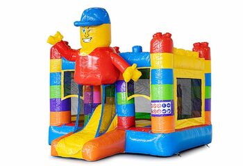 Kup mini nadmuchiwany dmuchany zamek w motywie superbloków ze zjeżdżalnią dla dzieci. Zamów dmuchane zamki do skakania w JB Dmuchańce Polska
