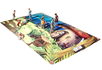 Opblaasbare luchtbulten airmountains voor bijvoorbeeld op campings