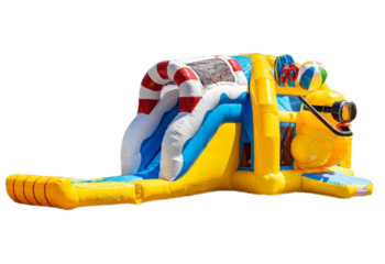 Gumowa kaczka motyw żółty nadmuchiwany multiplay super bramkarz dla dzieci na sprzedaż