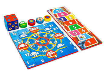 Kolorowy zestaw gier z tyłu Softplay w temacie Rollercoaster