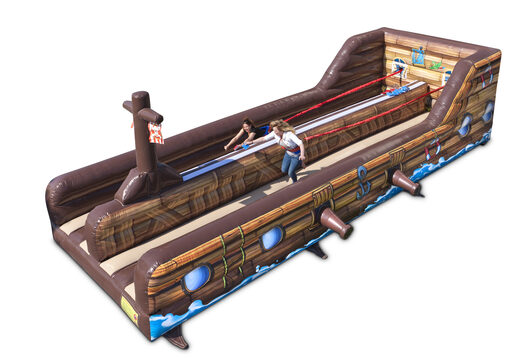 Do kupienia dmuchany tor do zabawy bungee z motywem pirackim i opcją biegów dla dzieci i dorosłych Zamów online odporne dmuchane atrakcje dla dzieci do zabaw na świeżym powietrzu tylko w JB Dmuchance 