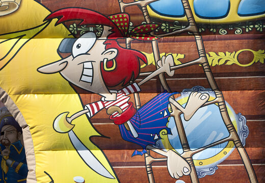 Zamów zjeżdżalnię świat piratów XL z przeszkodami 3D dla dzieci. Kup nadmuchiwane zjeżdżalnie online w JB Dmuchańce Polska