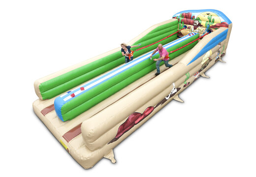 Do kupienia dmuchany tor do biegów skoków bungee z motywem westernu i dzikiego zachodu-opcja dla dzieci i dorosłych Zamów online ciekawe opcje dmuchanych atrakcji dla dzieci do zabaw na świeżym powietrzu tylko w JB Dmuchance 