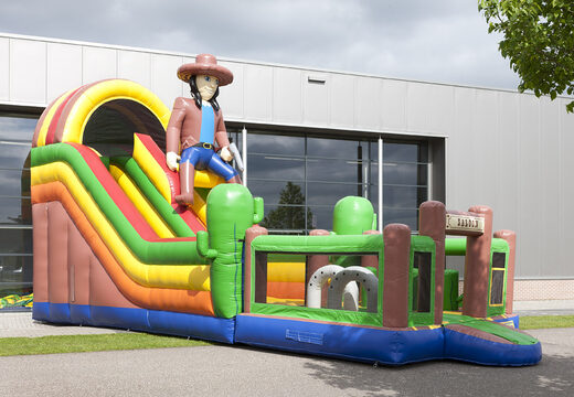 Wielofunkcyjna dmuchana zjeżdżalnia w motywie plażowym z brodzikiem, imponującym obiektem 3D, świeżymi kolorami i przeszkodami 3D dla dzieci. Kup nadmuchiwane zjeżdżalnie online w JB Dmuchańce Polska