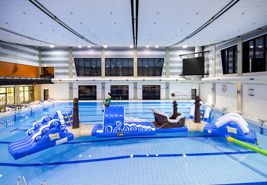 Kup podwójny dmuchany tor przeszkód dla dzieci. Zamów nadmuchiwane atrakcje wodne już teraz online w JB Dmuchańce Polska