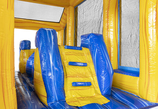 Kup nadmuchiwany, modułowy 19-metrowy tor przeszkód z motywem marmuru dla dzieci. Zamów nadmuchiwane tory przeszkód już teraz online w JB Dmuchańce Polska