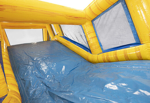 Marmurowy nadmuchiwany tor przeszkód z dopasowanymi obiektami 3D dla dzieci. Kup nadmuchiwane tory przeszkód online już teraz w JB Dmuchańce Polska