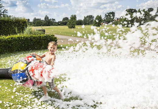 Na sprzedaż kolorowa dmuchana armatka pistolet do piany dla dzieci.Zamów dmuchane obiekty do ciekawych zabaw od producenta JB Dmuchance