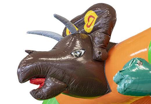 Kup nadmuchiwany zamek World of dinos A Frame Super z unikalnymi obiektami 3D i ilustracjami dinozaurów w JB Dmuchańce Polska. Zamów spersonalizowany dmuchane zamki