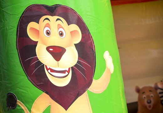 Kup wielofunkcyjny dmuchany leżaczek midi z dachem w motywie dżungli dla dzieci. Kup dmuchane zamki online w JB Dmuchańce Polska