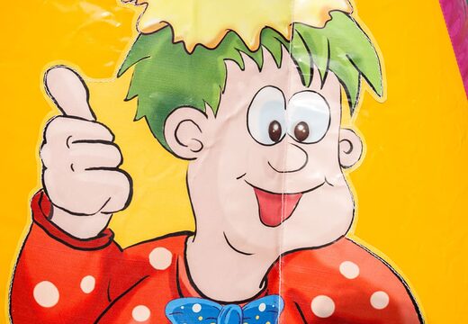 Mały otwarty dmuchany zamek na sprzedaż do użytku komercyjnego dla dzieci w motywie imprezowym. Zamki do skakania są dostępne online w JB Dmuchańce Polska