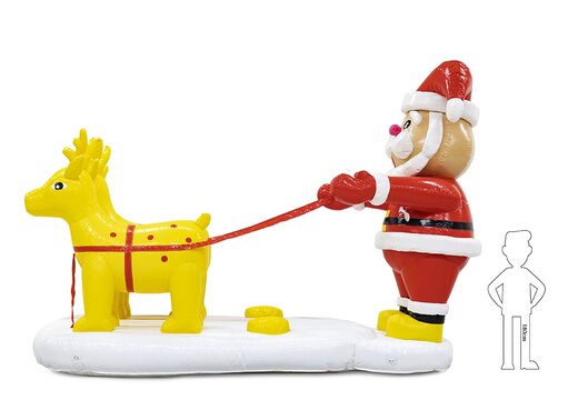 Na sprzedaż dmuchane sanie z reniferami i mikołajem dekoracja w motywie świątecznym. Zamów online sprawdzone dmuchańce na Boże Narodzenie od producenta JB Dmuchance