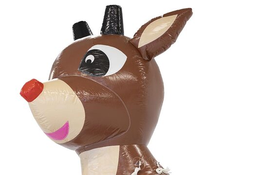  Na sprzedaż 5 metrowy dmuchany renifer do szybkigo rozłożenia przyciagająca wzrok dekoracja na święta bożeo narodzenia. Zamów online wytrzymały na warunki atmosferyczne dmuchany obiekt świąteczny od producenta JB Dmuchance