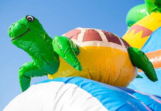 Kup nadmuchiwany, kryty, wielozadaniowy, super dmuchany zamek maxifun ze zjeżdżalnią w motywie błazenków Nemo morski świat dla dzieci. Zamów dmuchane place zabaw online w  JB Dmuchance