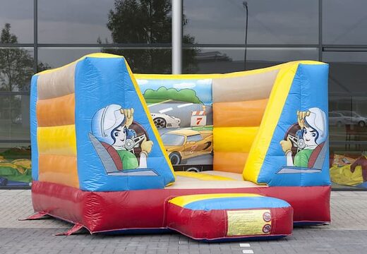 Mini open springkussen te koop in het thema auto voor kinderen. Koop springkussens online bij JB Inflatables Nederland