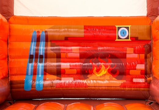 Standardowy dmuchany zamek narciarski Skihut winterworld z kominem 3D na górze dla dzieci. Zamów dmuchane zamki online w JB Dmuchańce Polska