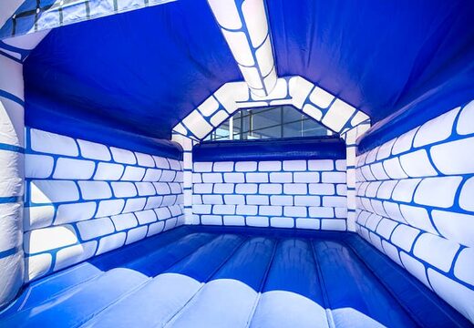 Kup standardowe dmuchane zamki w kolorze niebieskim z motywem rycerskim dla dzieci. Kup dmuchane zamki online w JB Dmuchańce Polska