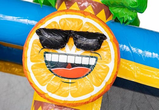 Na sprzedaż dmuchany zamek różowo-żółty Flaming Multi Splash ze zjeżdżalnią i kąpielą wodną. Kup najlepsze dmuchańce do zabaw na świeżym powietrzu dla dzieci w JB Dmuchance