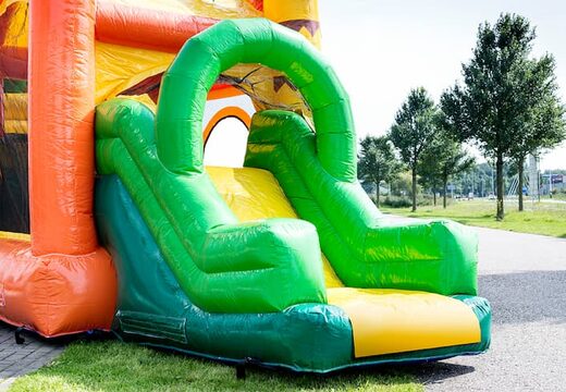 Zamów mini dmuchany zamek w dżungli ze zjeżdżalnią dla dzieci. Kup dmuchane zamki do skakania online w JB Dmuchańce Polska