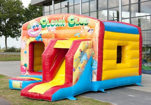 Zamów maxi multiplay bounce house w motywie klauna ze zjeżdżalnią dla dzieci w JB Inflatables Polska. Kup teraz domy do odbijania przez Internet w JB Dmuchańce Polska