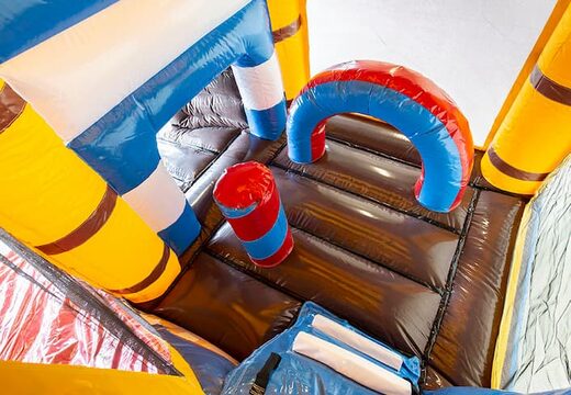 Kup wielozadaniowy piracki dmuchany zamek ze zjeżdżalnią dla dzieci. Zamów nadmuchiwane dmuchane zamki online w JB Dmuchańce Polska