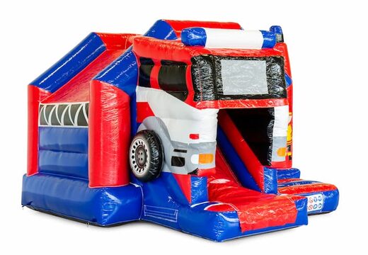 Zamów dmuchany zamek ze zjeżdżalnią w stylu strażaka w JB Dmuchańce Polska. Dmuchane zamki do skakania ze zjeżdżalnią na sprzedaż w JB Dmuchańce Polska
