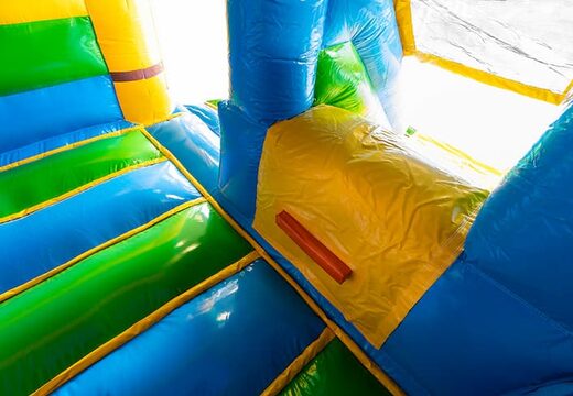 Kup dmuchany zamek do skakania z motywem hawajów dla dzieci. Dmuchane zamki do skakania ze zjeżdżalnią można kupić w JB Dmuchańce Polska