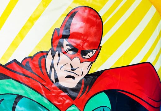 Zamów nadmuchiwany, kombi dmuchany zamek dla dzieci w motywie superbohatera. Dmuchane zamki do skakania ze zjeżdżalnią na sprzedaż w JB Dmuchańce Polska