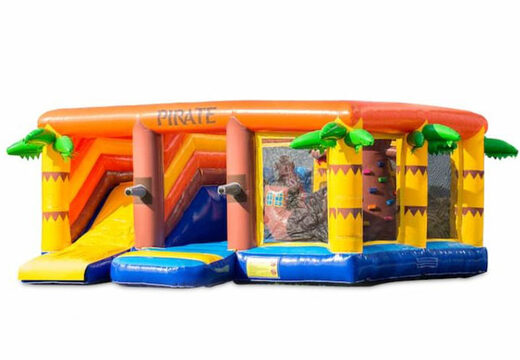 Kup duży dmuchany, multizadaniowy plac zabaw skakaniec do zabaw wewnątrz w klimacie pirackim wysokość 2,74 m Zamów wytrzymałe dmuchańce online w JB Dmuchance
