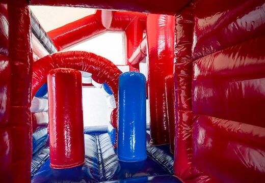 Średni nadmuchiwany wielofunkcyjny dmuchany zamek ze zjeżdżalnią w motywie straży pożarnej dla dzieci. Zamów dmuchane zamki do skakania online w JB Dmuchańce Polska