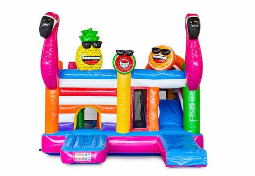 Wielofunkcyjny dmuchany zamek z motywem flamingów ze zjeżdżalnią dla dzieci. Kup dmuchane zamki do skakania online w JB Dmuchańce Polska