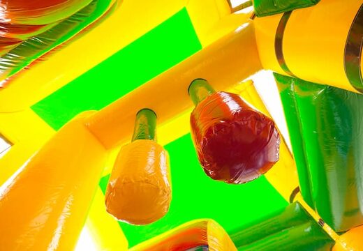 Kup średni dmuchany leżaczek z motywem krokodyla ze zjeżdżalnią dla dzieci. Zamów nadmuchiwane leżaczki online w JB Dmuchańce Polska