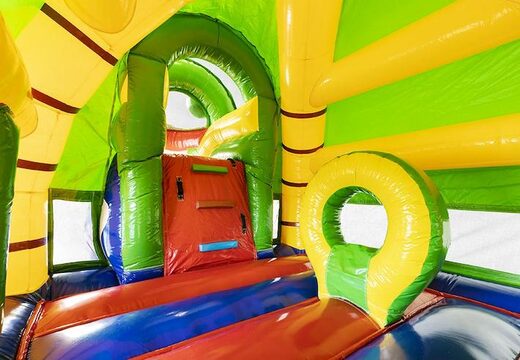 Zamów dużą dmuchaną poduszkę powietrzną ze zjeżdżalnią w motywie krokodyla dla dzieci